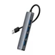 USB-хаб Baseus UltraJoy Series 4in1 USB-A to USB 3.0 15cm Gray (B0005280B811-00) - зображення 3