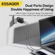 Зарядний пристрій Essager Pinchen 33W Travel Phone Charger USB A + TYPE C EU Black (ECTAC-PCB01-P) - зображення 2