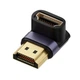Перехідник кутовий HDMI - HDMI M/F LED Metal (v2.1, 48Gbps, 8К) Down (48696) - зображення 1