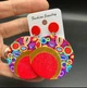 Серьги бижутерия jeweston Красная абстракция - изображение 1