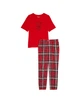 Пижама фланелевая Victoria's Secret Cotton & Flannel Tee-jama Set S Long Красный (VS-014) - изображение 4