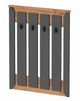 Вешалка настенная Эверест Нордик Щит 900 Дуб крафт золотой + графит 90х6х110 см - изображение 3