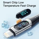 Кабель ESSAGER LED Digital Display PD 20W Fast Charging Type C to Lightnining USB Cable 1m Black (EXCTL-YD01) - изображение 9