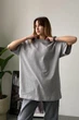 Оверсайз Футболка Without Great Woman S/M Light Gray 297450643 - изображение 3