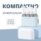 Набір дорожніх ємностей для косметики, шампунів, гелів та подорожей, комплект пляшечок 4×50 мл (блакитно-білий) - зображення 1