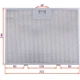 Фильтр жировой для вытяжки 322x246x8mm (45mm/126mm) - изображение 2