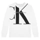 Жіночий светер Calvin Klein, білого кольору з надписом, розмір L (oversize) - изображение 3