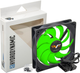 Вентилятор Frime FGF120 3Pin 120 мм Black/Green (FGF120HB3) - изображение 3