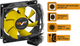 Вентилятор Frime FYF80 3Pin 80 мм Black/Yellow (FYF80HB3) - изображение 2