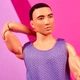 Лялька Барбі Кен колекційний Азіат із чорним волоссям Колор-блок Barbie Signature Looks Ken Doll, Black Hair Color Block - зображення 2