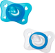 Пустушка Chicco PhysioForma Mini Soft Blue Silicone Pacifier 2-6 місяців 2 шт (8058664128457) - зображення 1