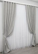 Комплект готовых штор VR-Textil Лен мрамор Pavliani № 1179ш Серый 100х270 см 2 шт (31-461) - изображение 3