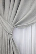 Комплект готовых штор VR-Textil Лен мрамор Pavliani № 1179ш Серый 100х270 см 2 шт (31-461) - изображение 4