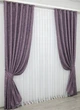 Комплект готовых штор VR-Textil Лен мрамор Pavliani № 1171ш Фиолетовый 150х270 см 2 шт (33-0007) - изображение 3