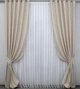 Комплект готовых штор VR-Textil Лен мрамор Pavliani № 1178ш Светло-бежевый 100х270 см 2 шт (31-474) - изображение 2