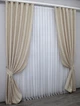 Комплект готовых штор VR-Textil Лен мрамор Pavliani № 1178ш Светло-бежевый 100х270 см 2 шт (31-474) - изображение 3