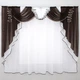 Кухонный ламбрекен VR-Textil № 107к с тюлью венге с белым 200х170 см (50-961) - изображение 2