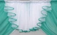 Кухонний ламбрекен VR-Textil № 107к з тюлю білий із бірюзовим 200х170 см (52-0394) - зображення 3
