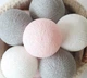 Гирлянда из ниточных шариков CBL Pink-Grey 20 шт от батареек, 2.5 м - изображение 2