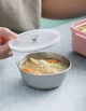 Ланч бокс з металевим ярусом, супницею, приладами Enjoy 1050 мл, рожевий - зображення 8