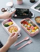 Ланч бокс з металевим ярусом, супницею, приладами Enjoy 1050 мл, рожевий - зображення 7