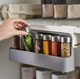 Полиця-органайзер для зберігання спецій Spice Rack підвісна з 7 баночками - изображение 3