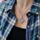 Серебряная подвеска оберег амулет Шолом страху черненое серебро 925 пробы (АРТ.89058ч) 9.20г - изображение 2