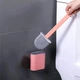 Туалетний йоржик для унітаза Toilet Brush з гнучкою силіконовою щіткою з кріпленням на стіну та підлогу рожевий 0007 - зображення 2