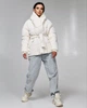 Жіноча куртка з поясом X-Woyz LS-8881-31 L молочний - изображение 6