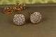 Сережки гвоздики Xuping Jewelry монетка з каменів 8 мм золотисті - зображення 1