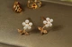 Сережки гвоздики Xuping Jewelry квіточки із перлинок 10 мм золотисті - зображення 1