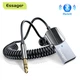 Bluetooth ресивер Essager Bluetooth 5.0 Aux Adapter Car Wireless Receiver USB to 3.5mm Jack Audio Music Mic Grey (EBTEB01-JS0A) - изображение 1