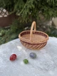 Плетеная корзинка среднего размера из лозы - изображение 2