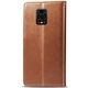 Шкіряний чохол-книжка GETMAN Gallant (PU) для Xiaomi Redmi Note 9s / Note 9 Pro / Note 9 Pro Max Коричневий - изображение 2