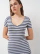 Сукня-футболка коротка жіноча H&M 0525352 XS Сіра з синім (KAY2000000889054) - зображення 4