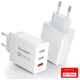 Зарядний пристрій Essager 30W, 3хUSB, Quick Charge 3.0 White - зображення 1