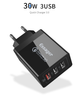 Зарядний пристрій Essager 30W, 3хUSB, Quick Charge 3.0 White - зображення 2