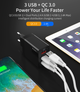 Зарядний пристрій Essager 30W, 3хUSB, Quick Charge 3.0 White - зображення 3