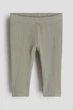 Лосины для девочки в рубчик хаки H&M 80см (400095171) - изображение 1