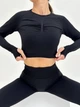 Спортивний жіночий костюм Seamless collection для фітнесу та йоги (рашгард + легінси) Безшовний Push Up L Чорний (1715/1L) - зображення 2