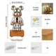 Світлодіодний RGB нічник світильник 3D ведмідь з феєрверком Bearbrick 20см, сріблястий - зображення 5