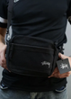 Барсетка мужская спортивная сумка-мессенджер кросс-боди stussy стуси с карманом с сетки черный (AN)32089 - изображение 1
