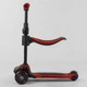 Дитячий самокат Best Scooter JS-10711 Чорний / Червоний з сидінням та підсвічуванням коліс - зображення 3
