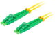 Patchcord optyczny Lanberg LC/APC - LC/APC G657A1 Duplex 2 m Yellow (FO-LALA-SD11-0020-YE) - obraz 1