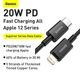 Кабель Baseus Type-C - Lightning 2метра PD 20W Superior Black (CATLYS-C01) - изображение 8