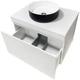 Тумба подвесная ADAMANT Astra W 70 с умывальником Arena Black Matte/White Glossy - изображение 2