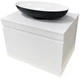 Тумба подвесная ADAMANT Astra W 70 с умывальником Andere New Black Matte/White Glossy - изображение 1