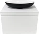 Тумба подвесная ADAMANT Astra W 70 с умывальником Andere New Black Matte/White Glossy - изображение 3