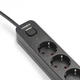 Сетевой удлинитель VIDEX ONCORD з/з 6п 3м (3x1.5мм) с кнопкой black - изображение 5