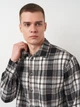 Рубашка утепленная мужская Olis-Style Рубашка клетка 52 Черная с белым (ROZ6501003793) - изображение 4